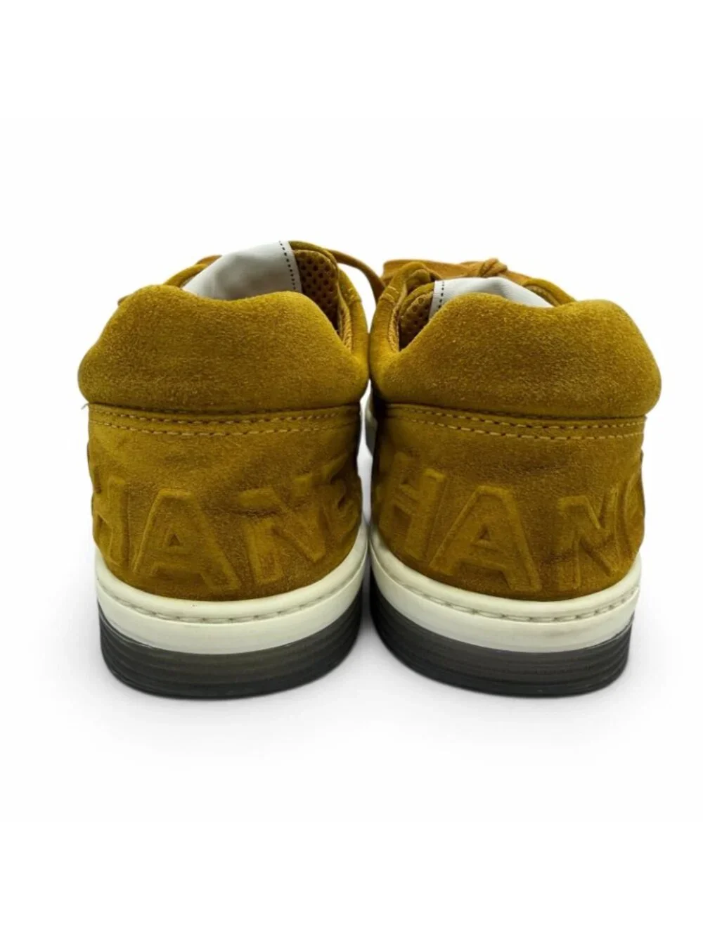Chanel CC Logo Suede Leather Low-Top Sneakers Brown